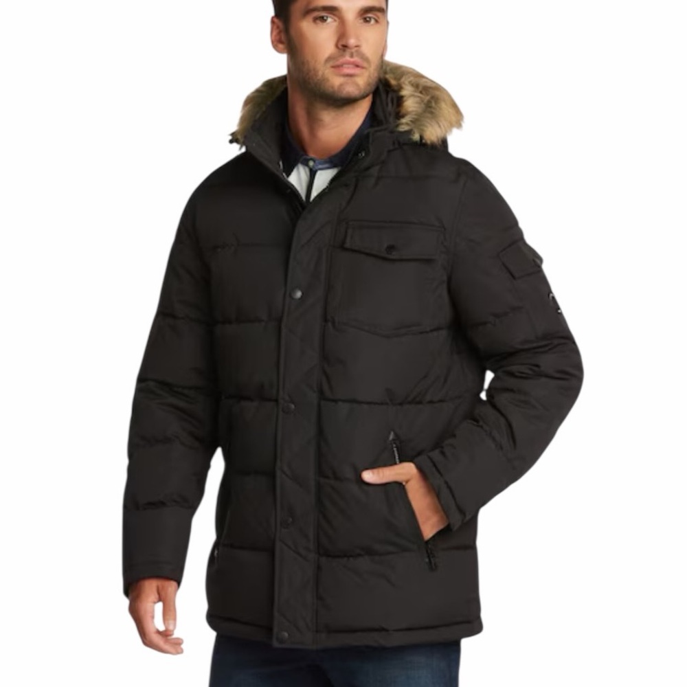 NAUTICA MEN’S PARKA Heavy Duty Wear with Removable Hood